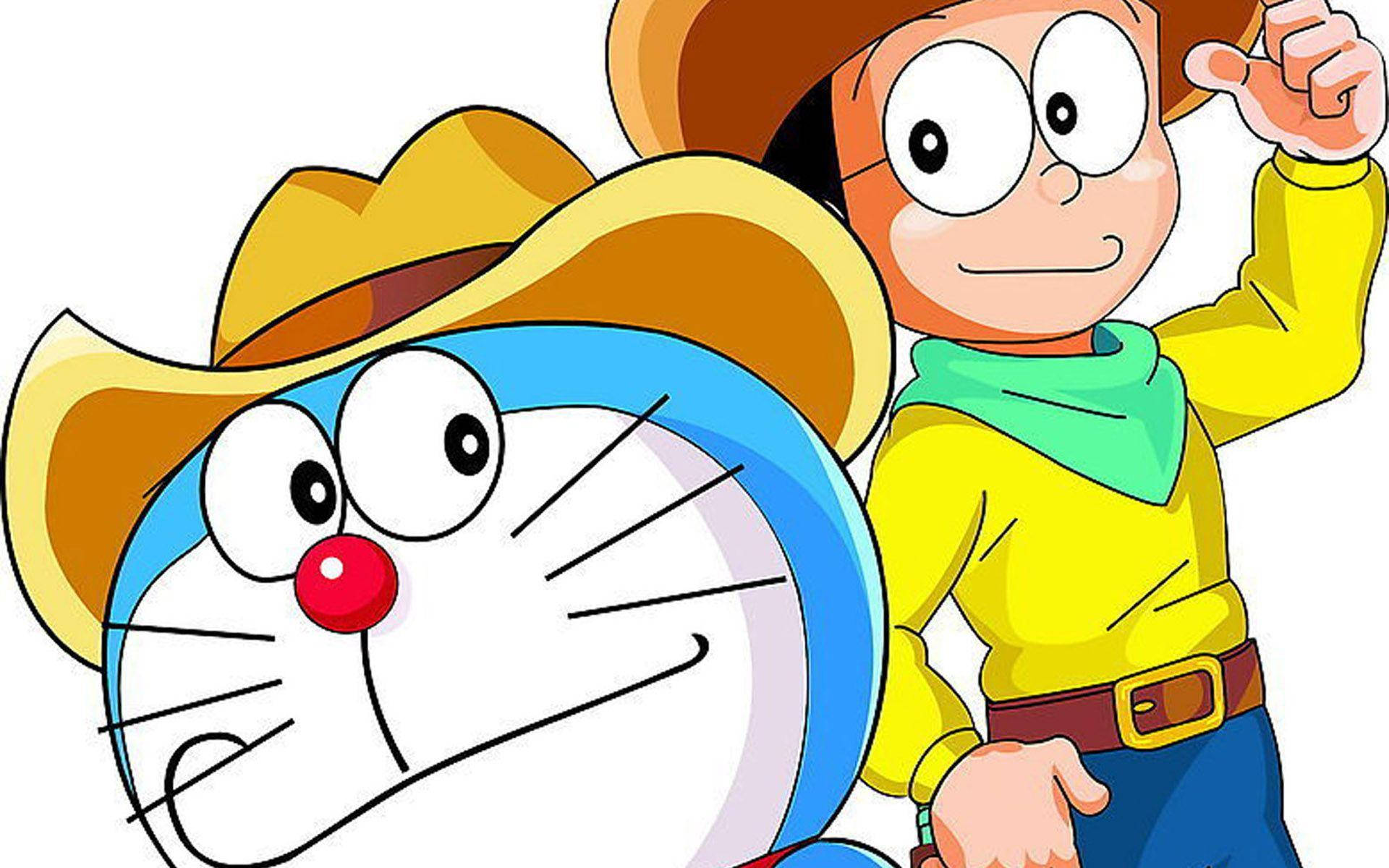 Cute Nobita And Doraemon Cowboys