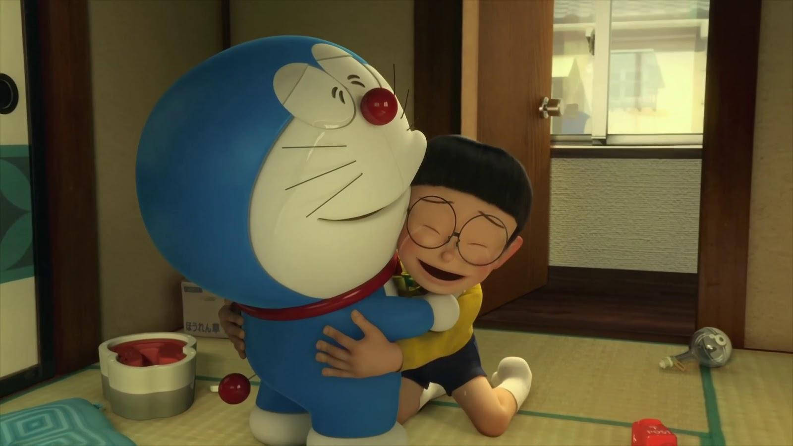 Cute Nobita And Doraemon Reunited Background