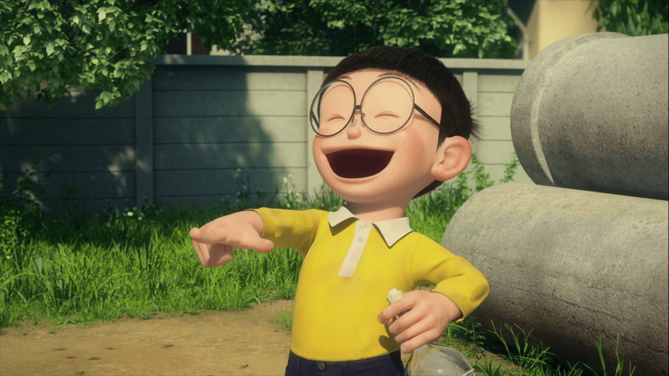 Cute Nobita Laughing And Pointing
