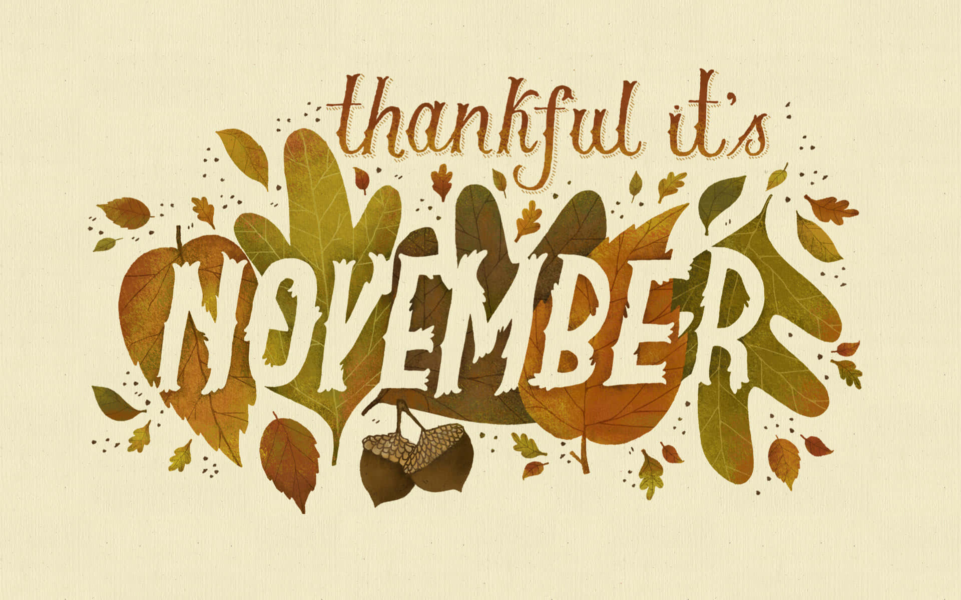 Thankful Cute November Wallpaper