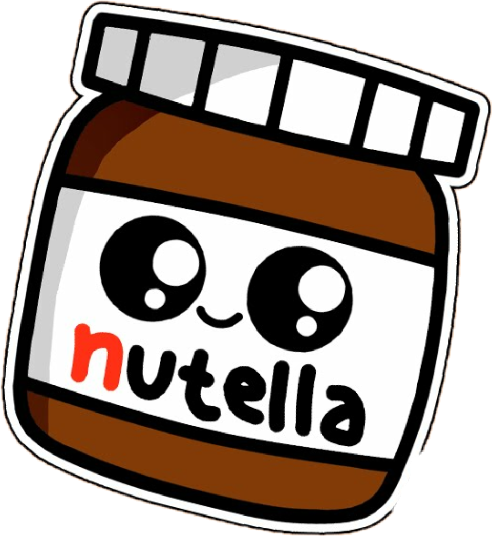 Cute Nutella Jar Sticker PNG