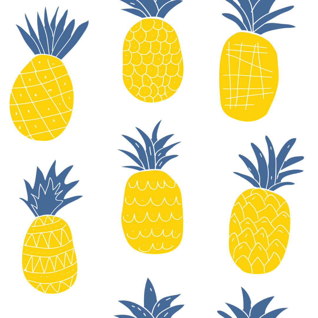 Cute Nutritious Pineapple Fruit Wallpaper