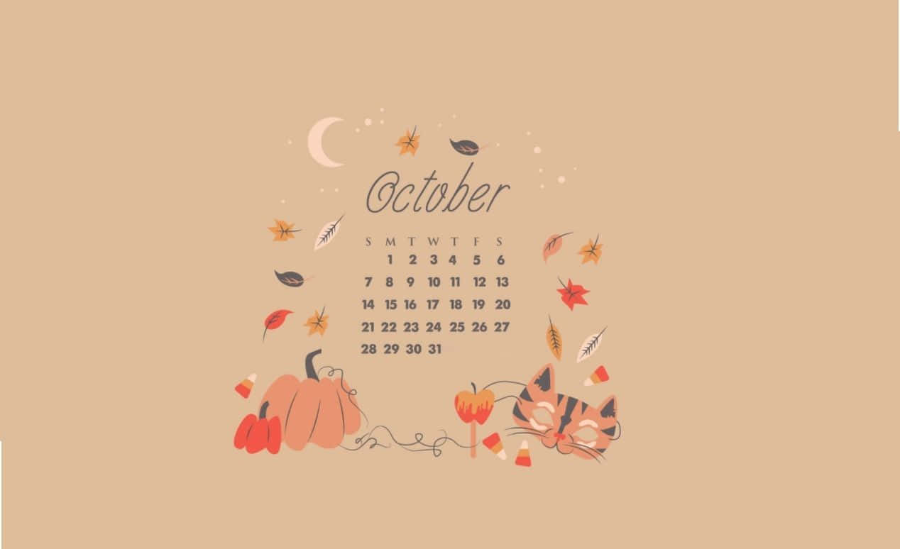 “Welcome October with this Adorable Desktop Wallpaper” Wallpaper
