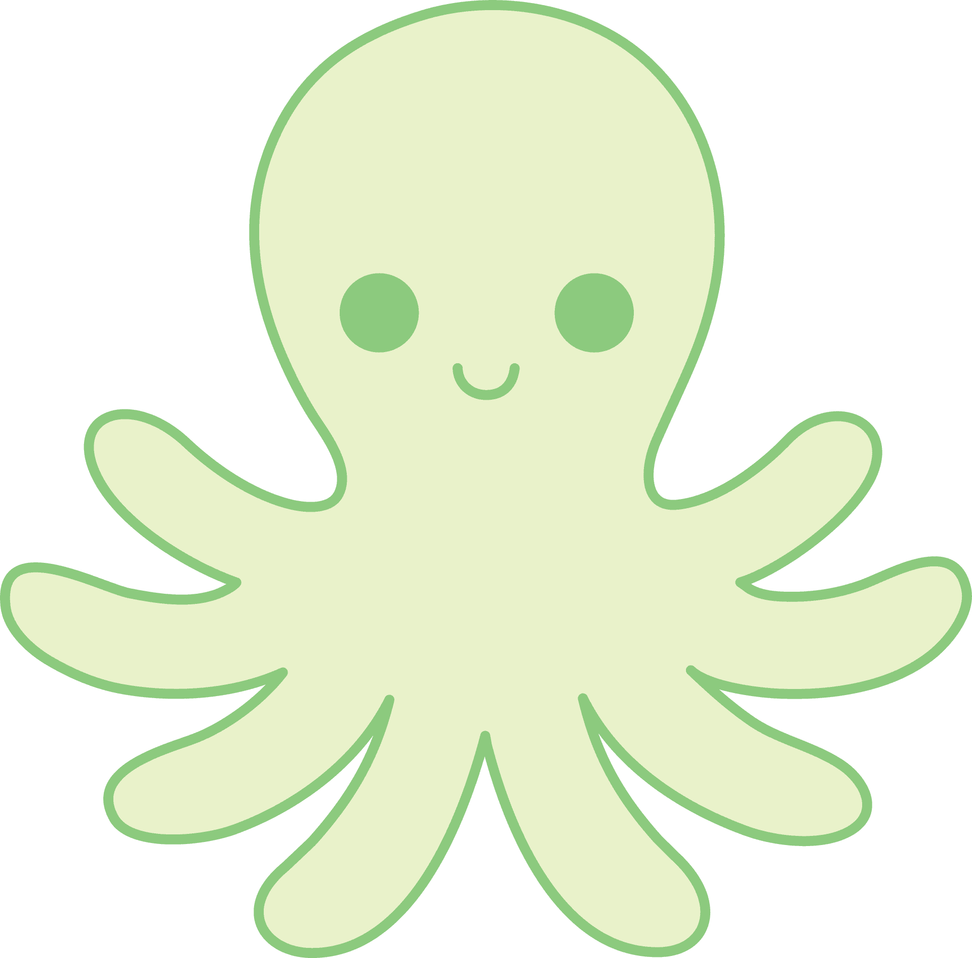 Cute Octopus Cartoon PNG