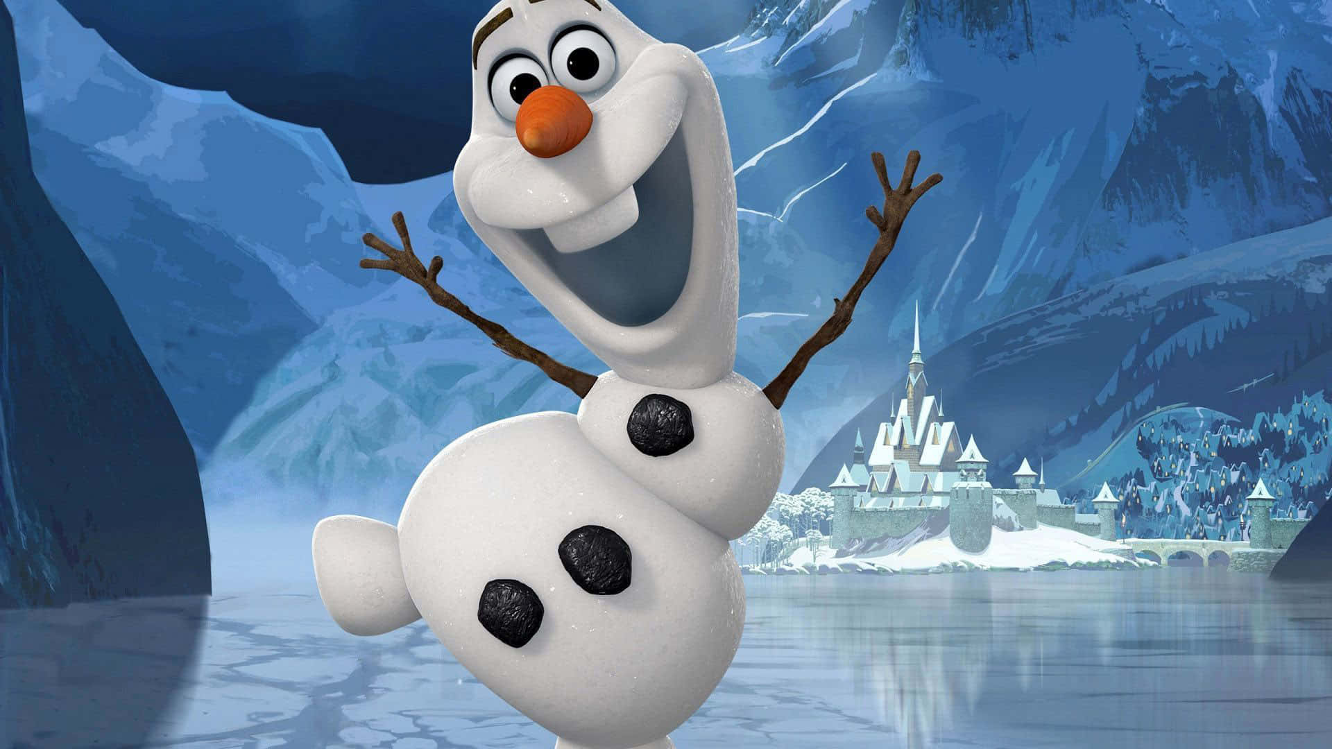 "Experience the true spirit of winter with Cute Olaf" Wallpaper