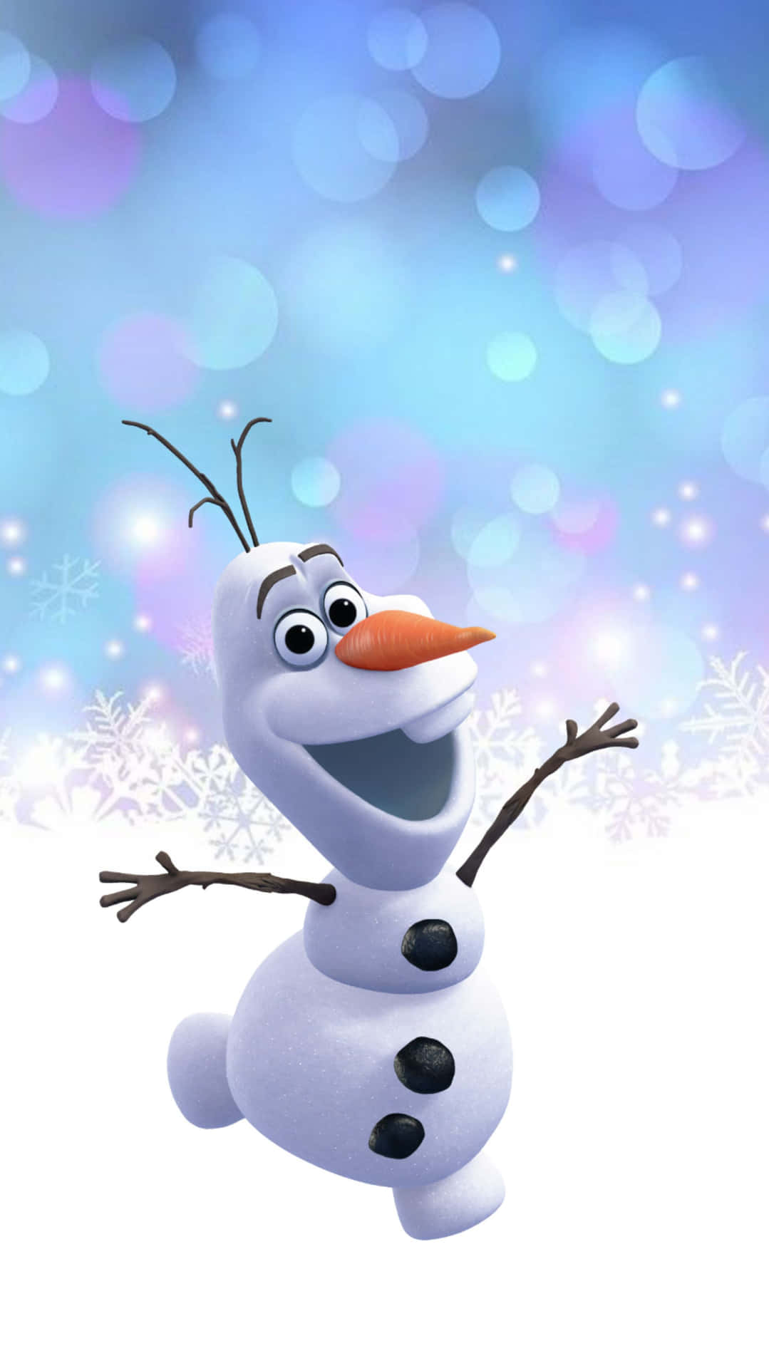 Olaf, Disneys elskede sne mand, er klar til at få dig til at smile! Wallpaper