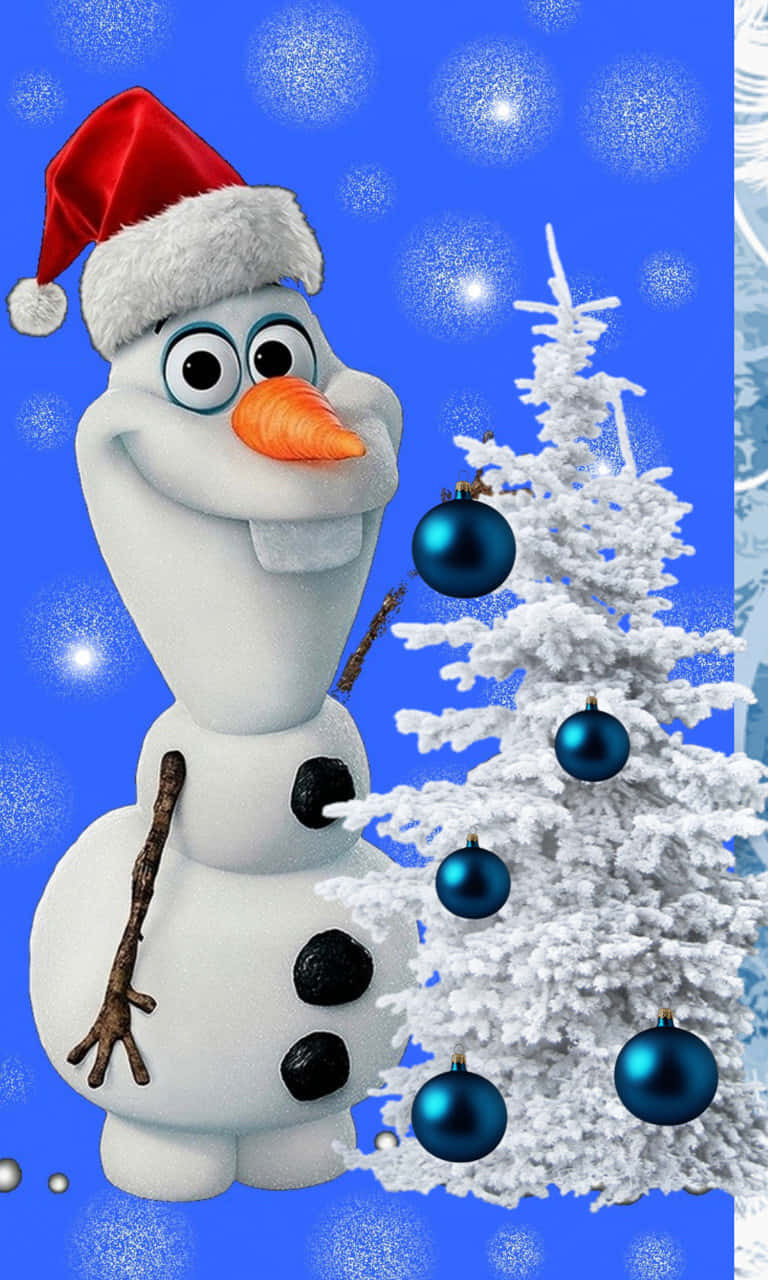 En venlig Olaf, der vinker hilsen. Wallpaper