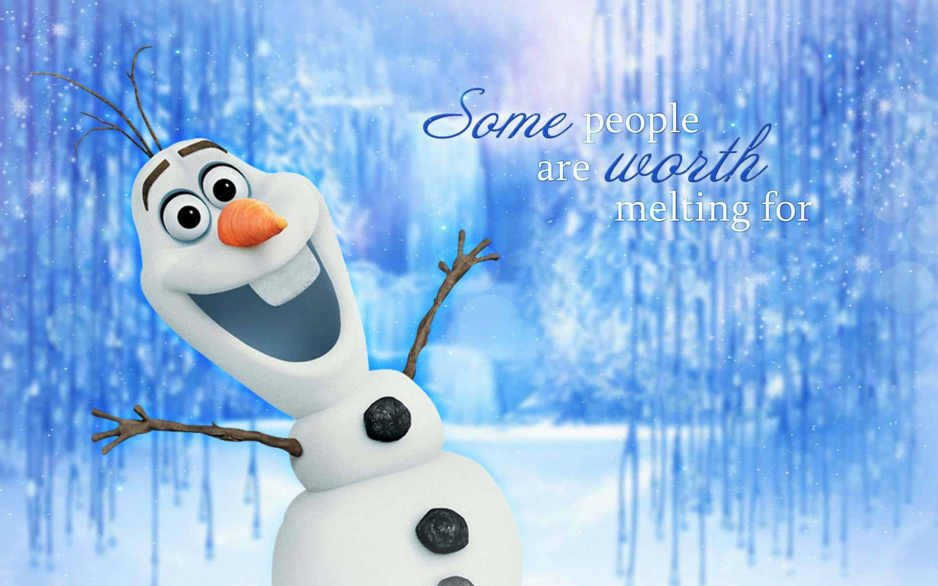 Enjoy a Cup of Hot Cocoa with Cute Olaf Wallpaper