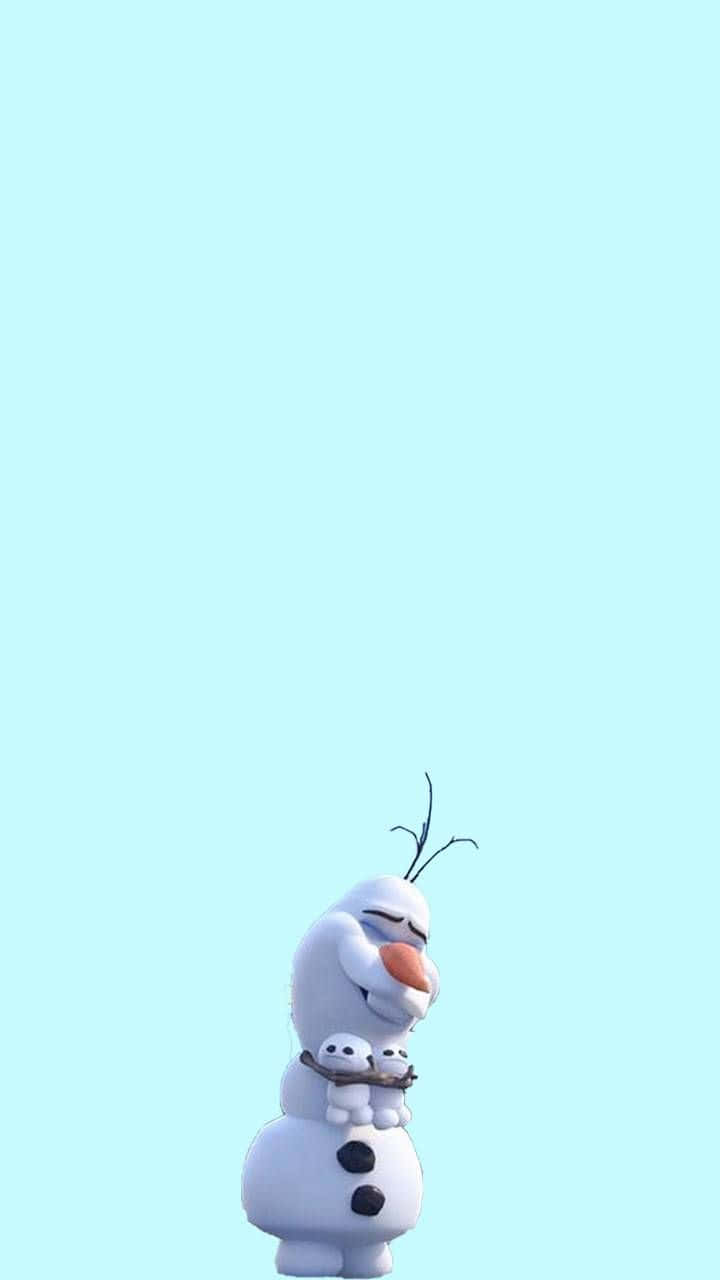 Enjoy a fun and magical adventure with Cute Olaf Wallpaper
