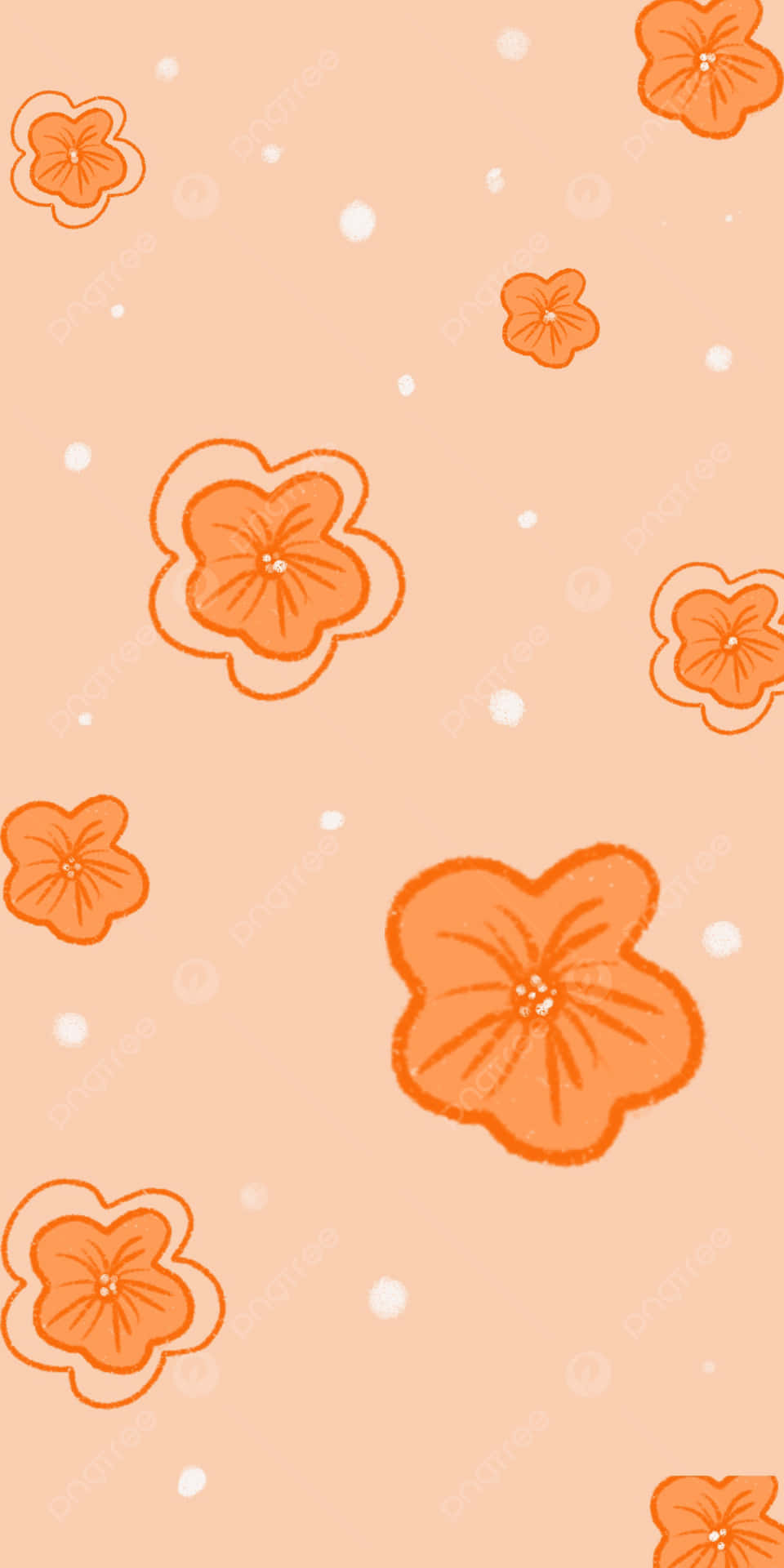 A Playful and Vibrant Cute Orange Patterned Background