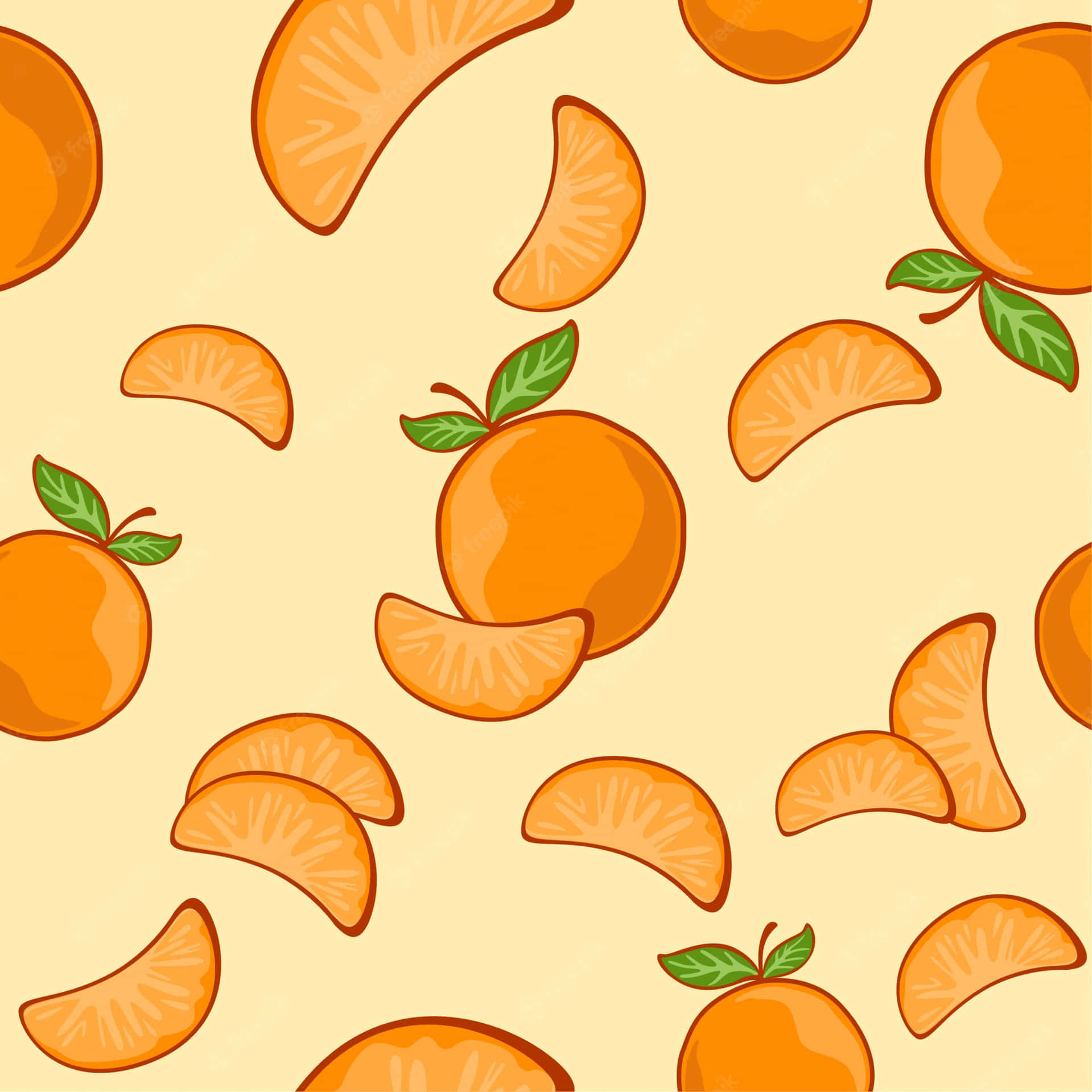 Adorable Orange Fox on a Playful Orange Background