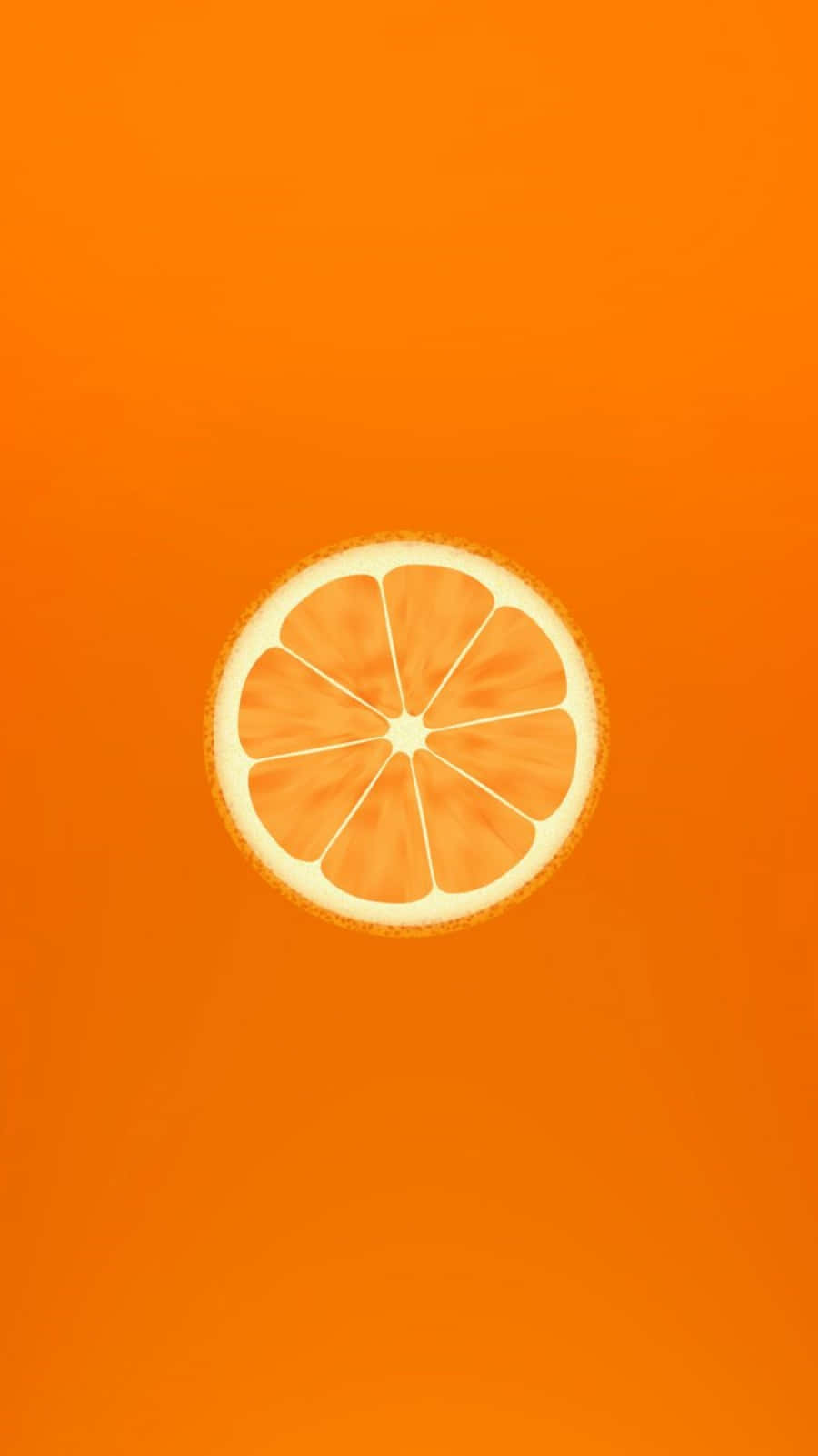 Lindailustración Digital De Una Rodaja De Naranja. Fondo de pantalla