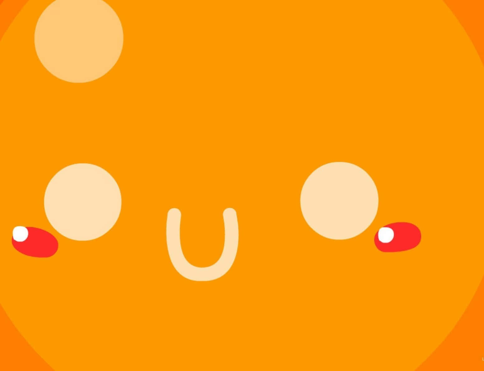 'Brighten Your Day with this Playful Cute Orange' Wallpaper