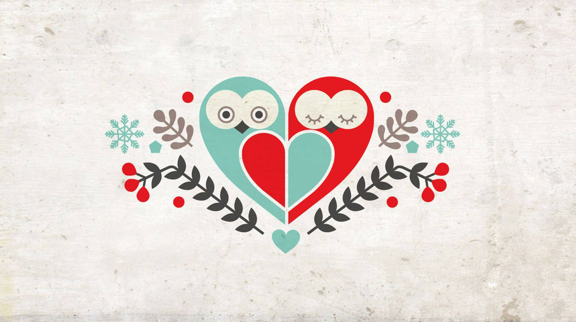 Cute Owl Love Art Wallpaper
