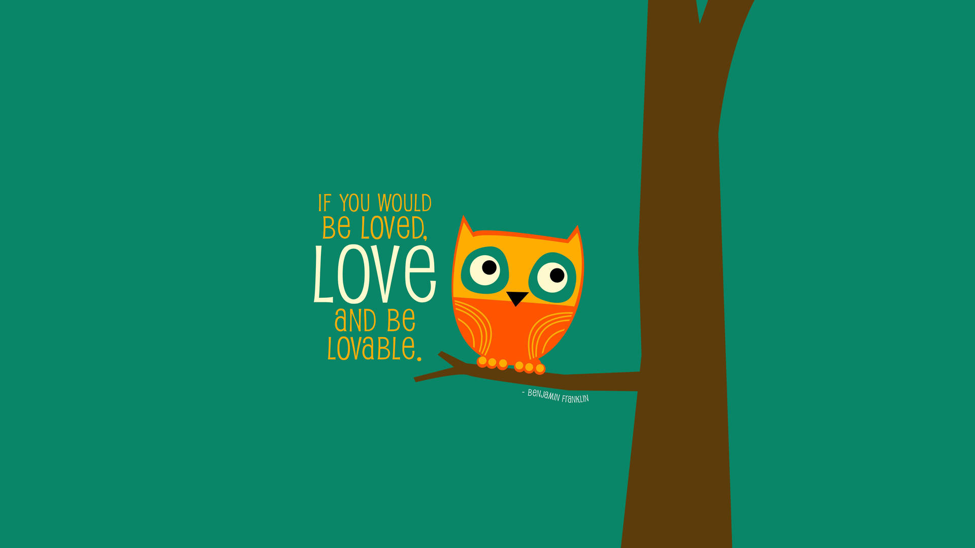 Cute Owl Love Quote Wallpaper