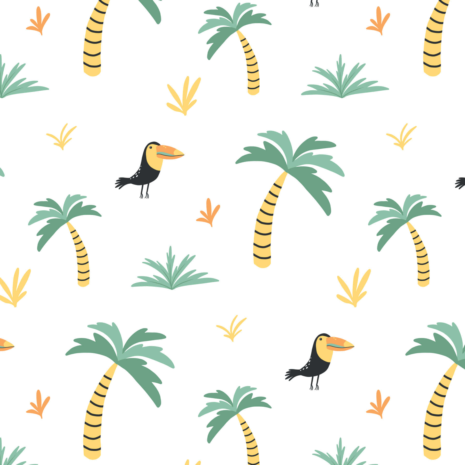 Feel the Warmth of the Summer Sun with a Cute Palm Tree Wallpaper