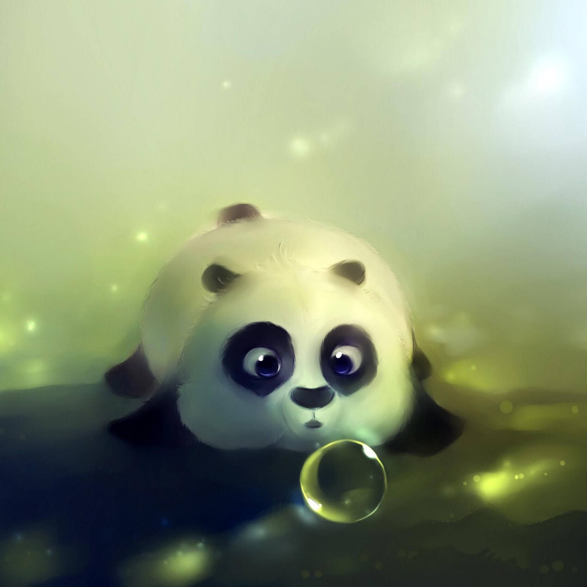 Cute Panda Bubble Ipad Mini Wallpaper
