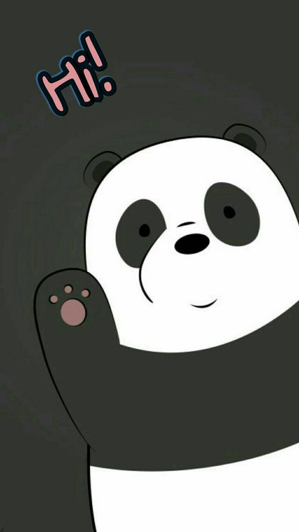 Download Cute Panda Of We Bare Bears Waving Hi Wallpaper ...