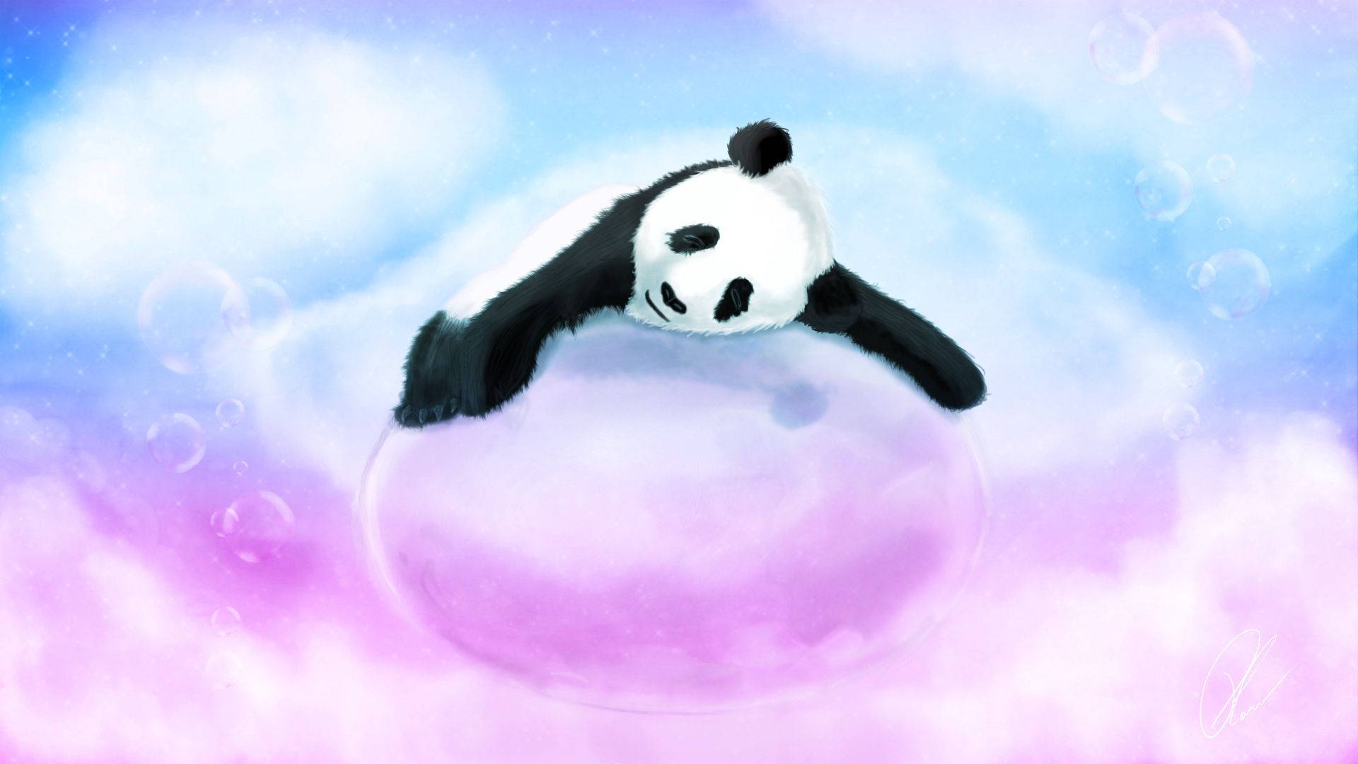 Cute Panda Paint Art