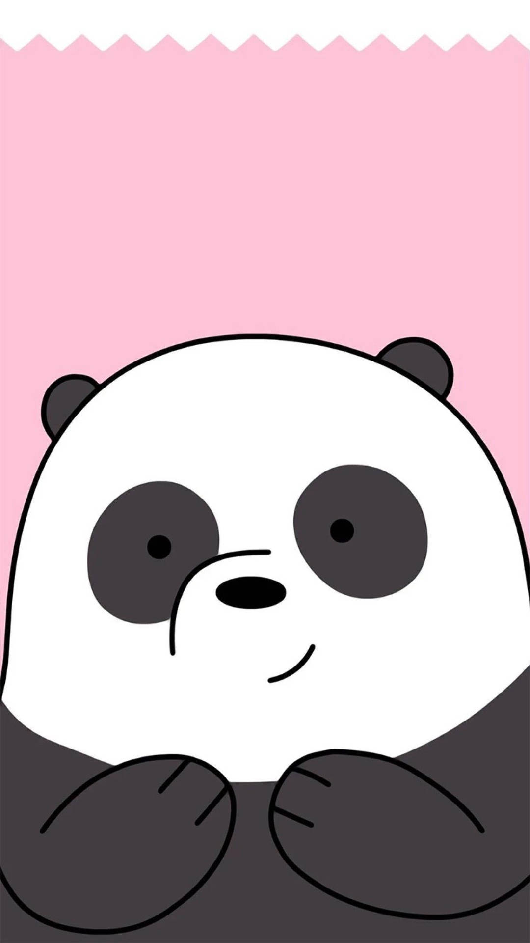 Cute Panda Pink We Bare Bears Background