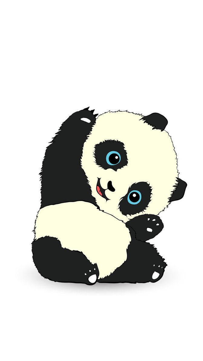 Cute Panda With Blue Eyes