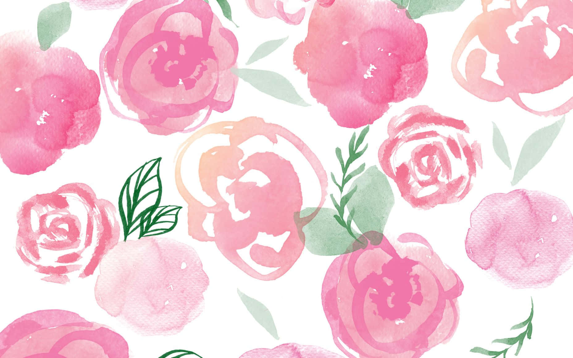 Pink Watercolor Floral Pattern