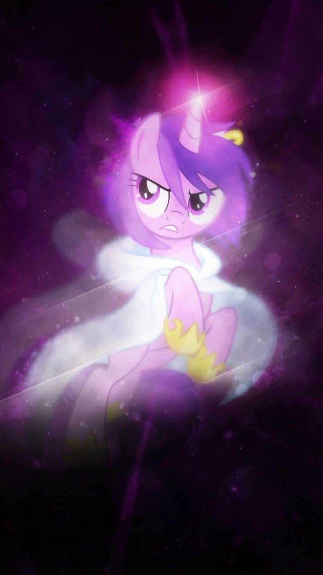 A Purple Pony With A Purple Horn And A Purple Dress Wallpaper