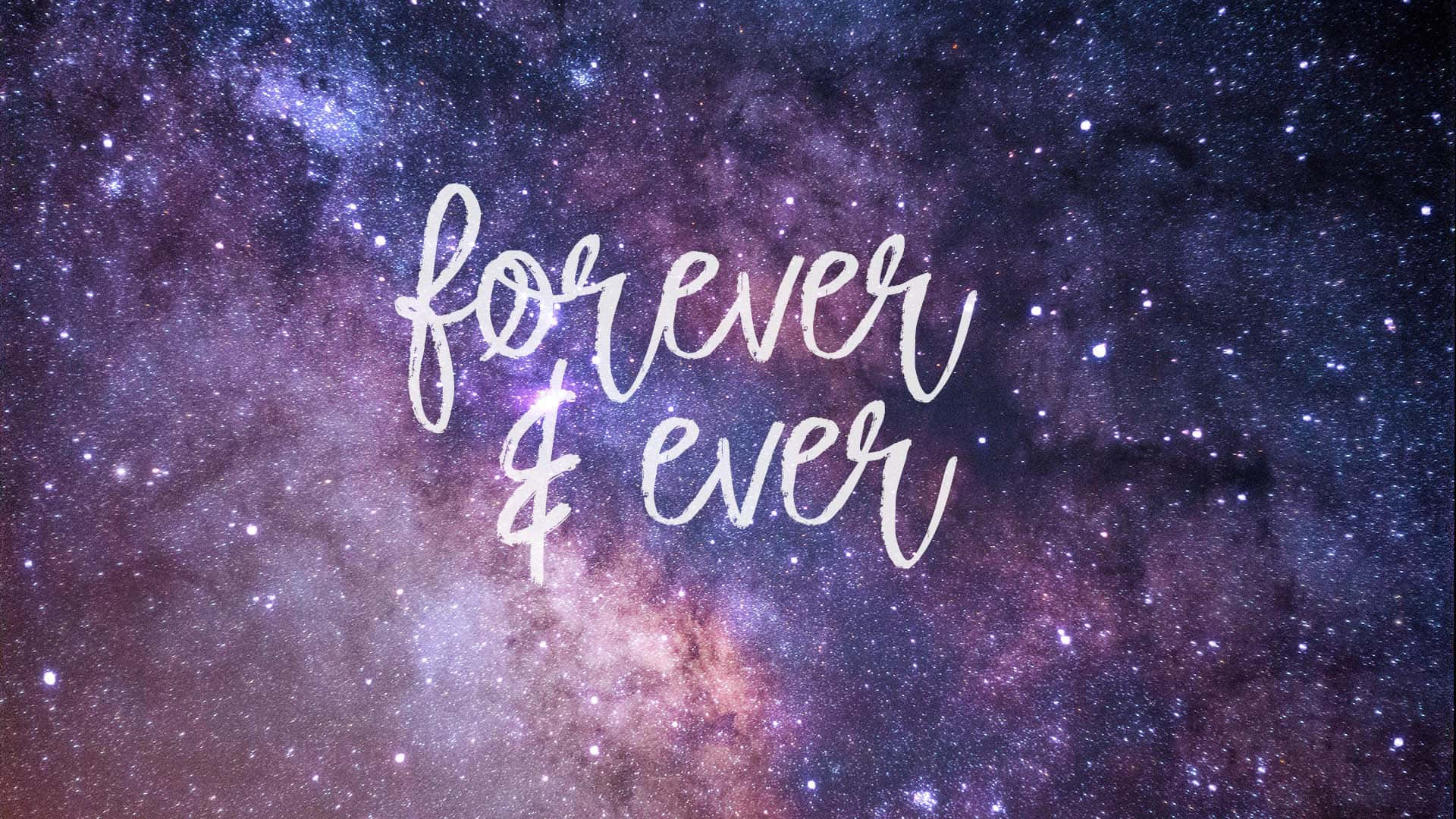 Cute Pastel Galaxy Forever And Ever Wallpaper