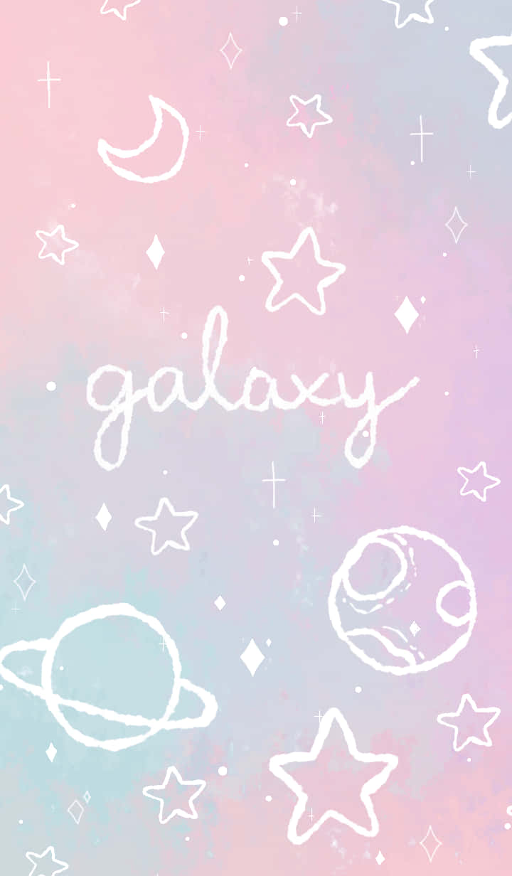 Niedlichepastell-galaxie-zeichnung Wallpaper