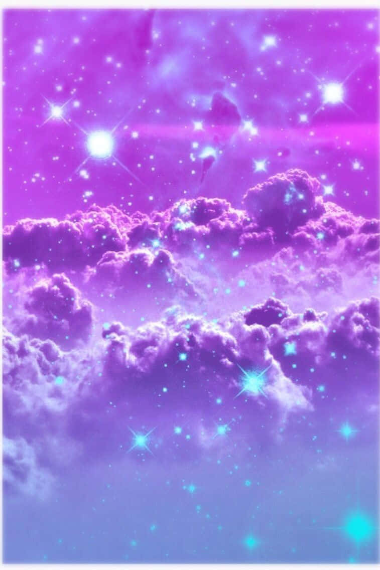 Premium Vector  Rainbow unicorn fantasy background with stars and sparkles  holographic illustration in pastel colors