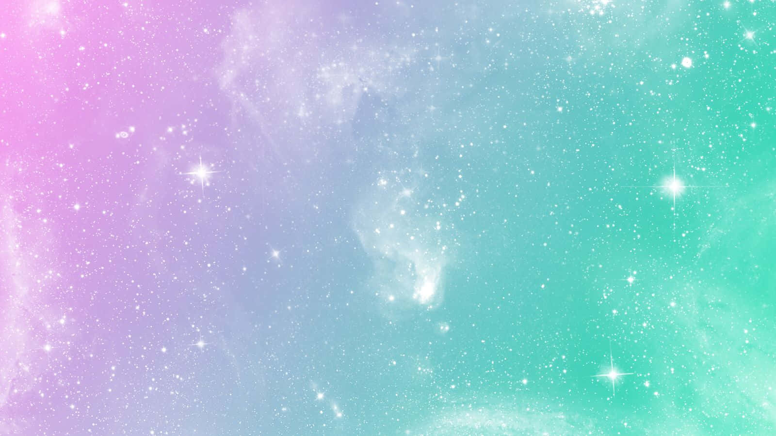En pink og blå galakse tapet med stjerner Wallpaper