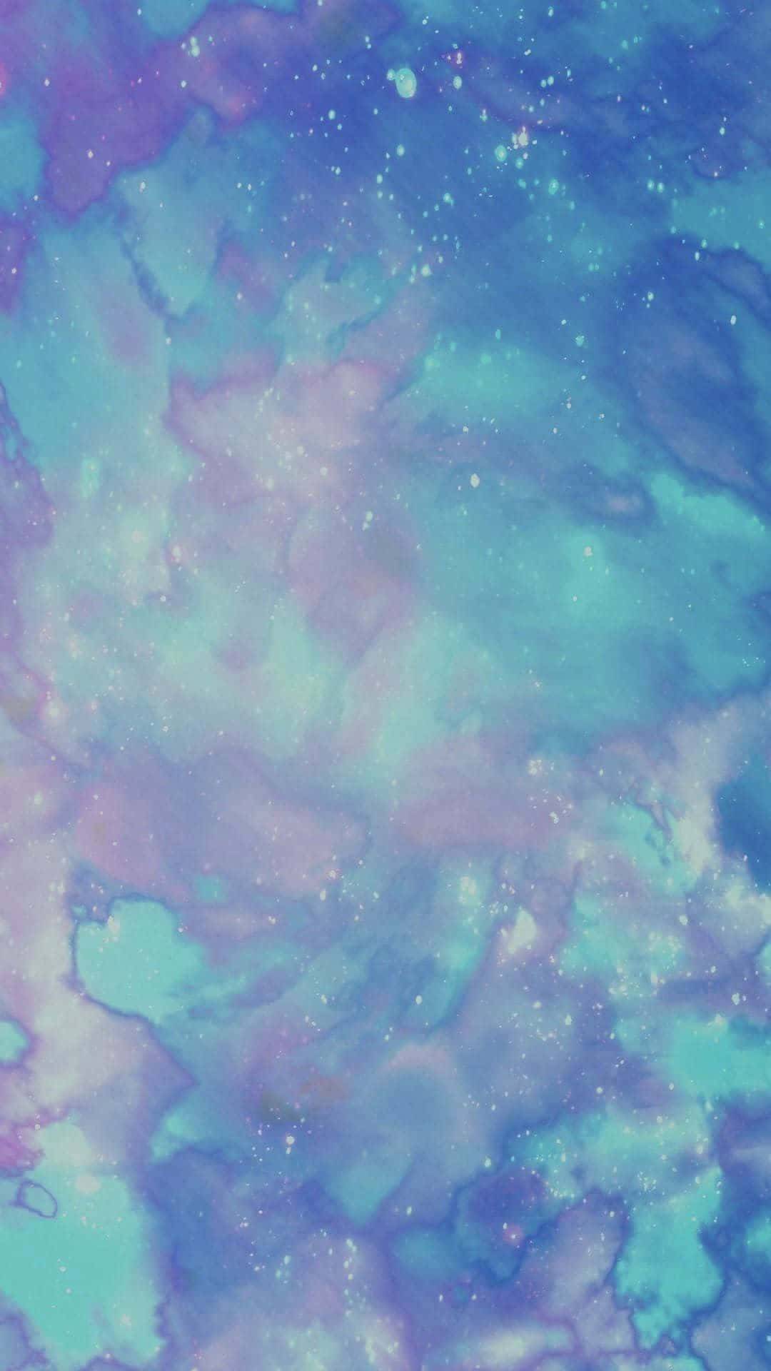 Gulligtblått Pastell Galaxen. Wallpaper