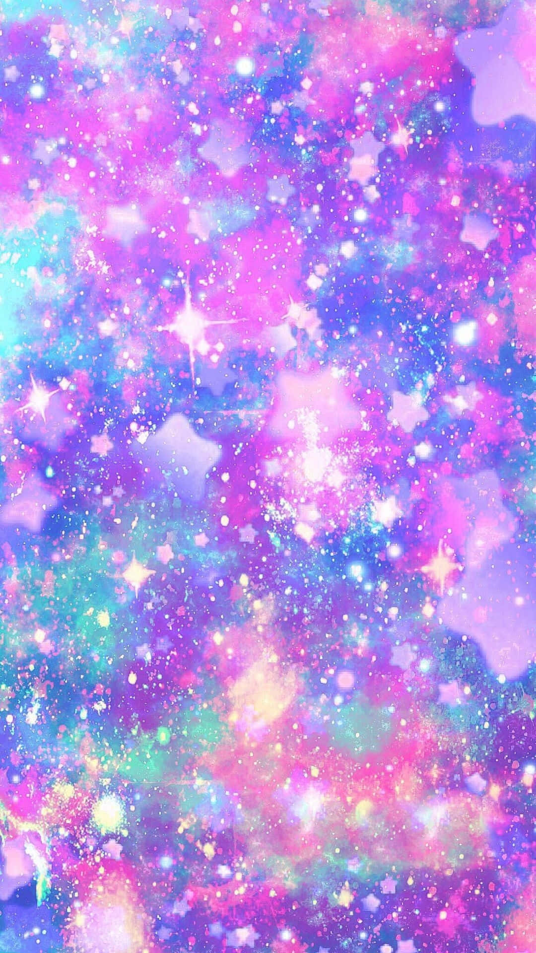 Sparkling Cute Pastel Galaxy Wallpaper