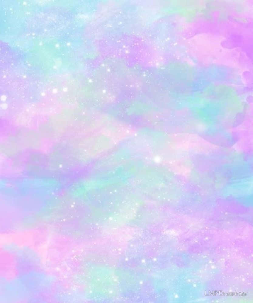 A Visual Delight: Explore the Colors of the Cute Pastel Galaxy Wallpaper