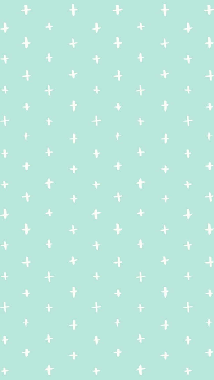 Lindopatrón De Cruces En Color Verde Pastel. Fondo de pantalla