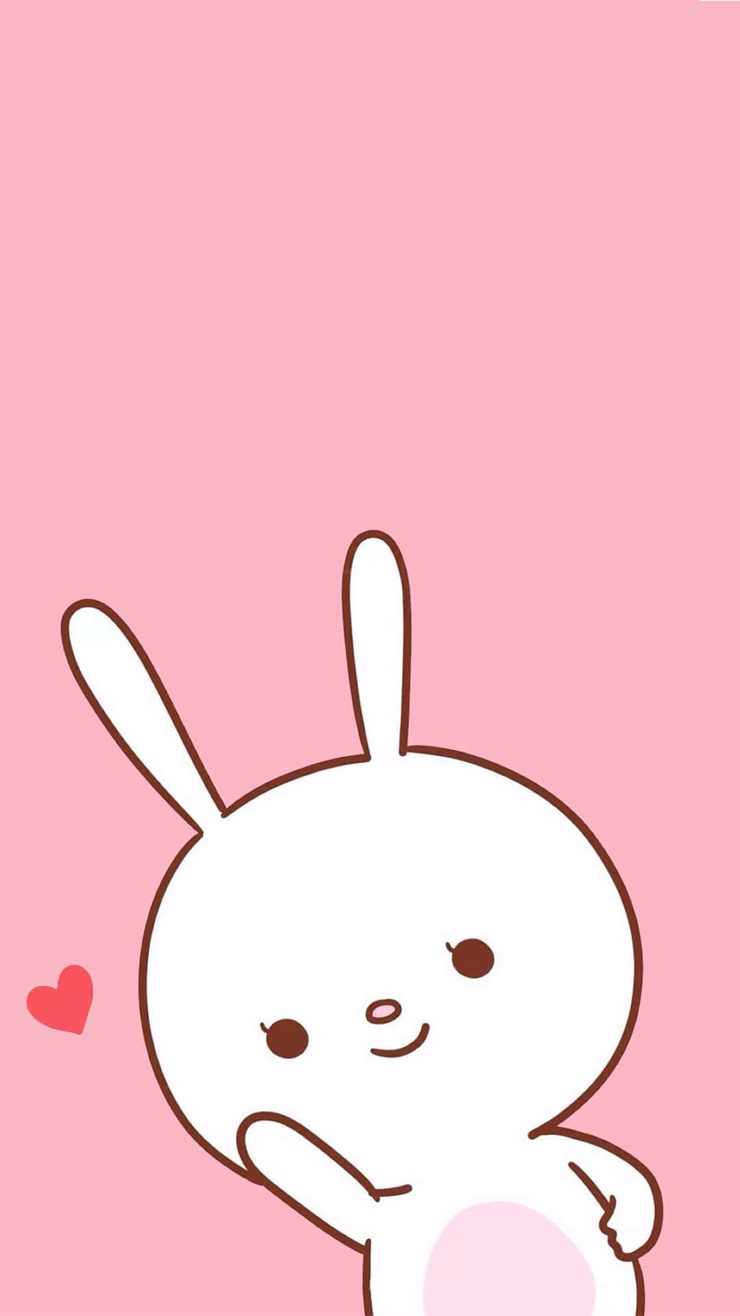 Cute Pastel Pink Bunny Aesthetic.jpg Wallpaper