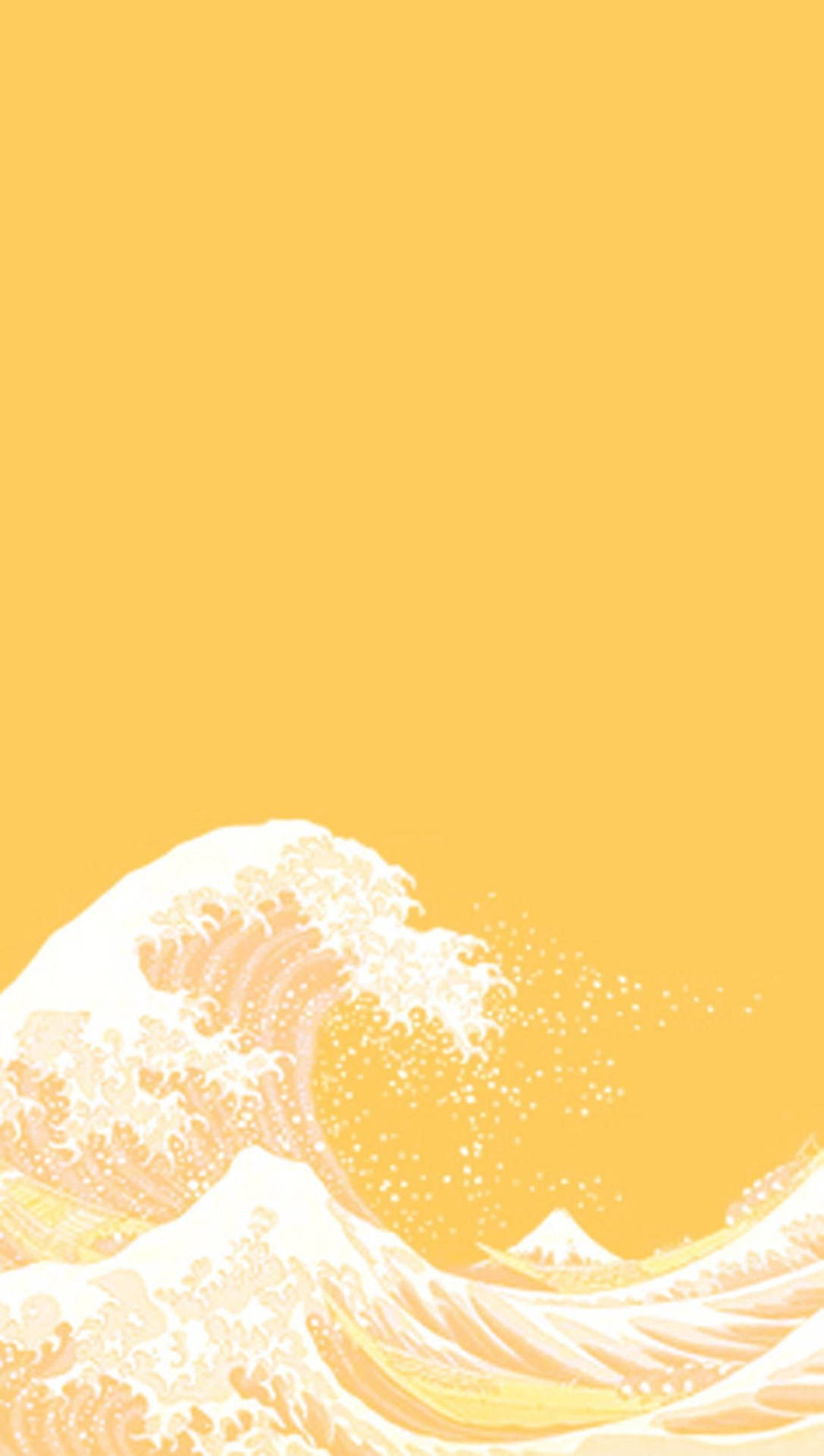 Cute Pastel Yellow Aesthetic Wave Wallpaper