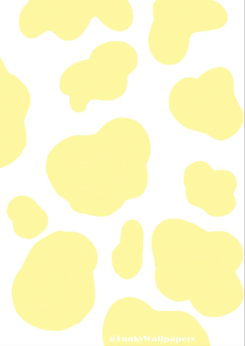 Patroneslindos En Tonos Pastel Amarillo Sobre Fondo Blanco. Fondo de pantalla