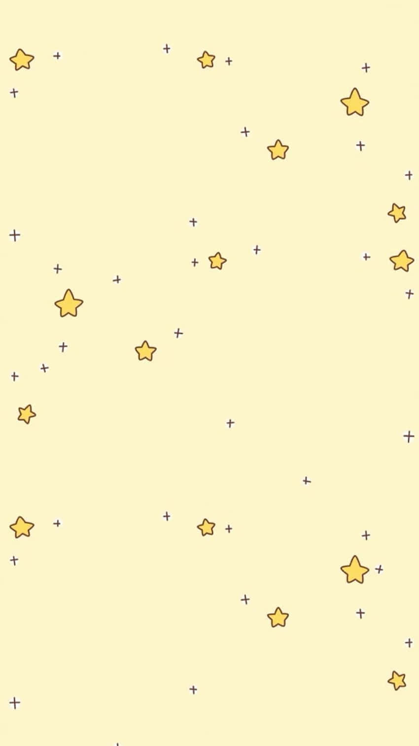 Fundode Tela Fofo De Estrelas Pequenas Amarelas Em Tom Pastel. Papel de Parede