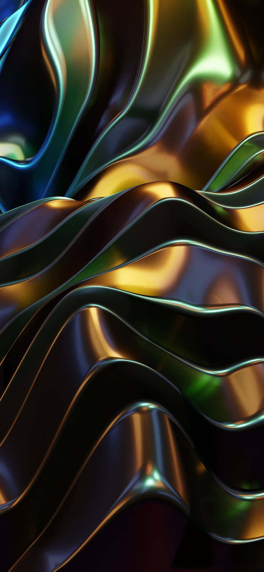 A Colorful Abstract Background With Shiny Metal Wallpaper