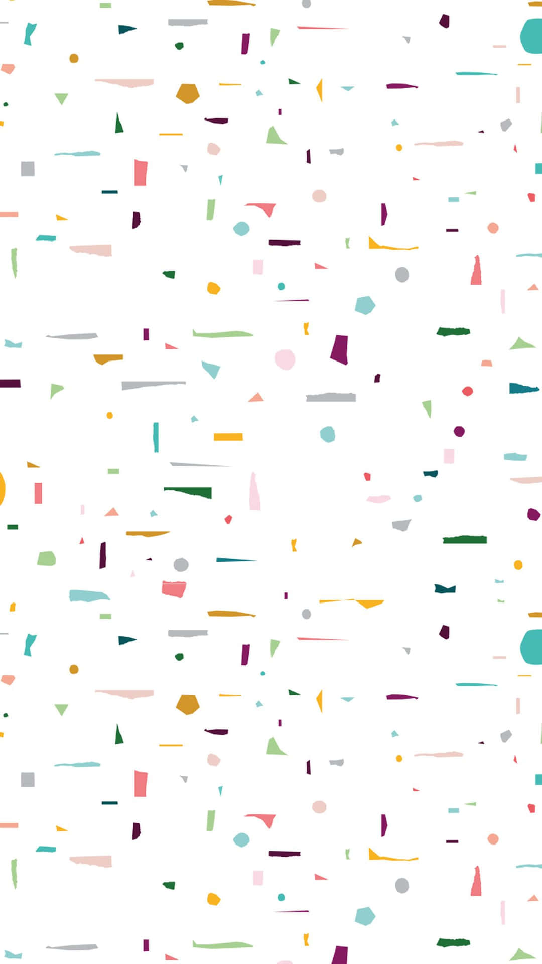 Et farverigt mønster med mange forskellige former Wallpaper