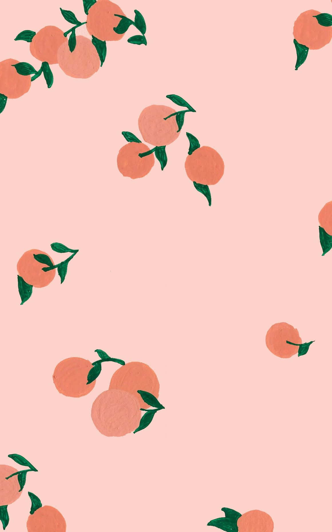 Einpinker Hintergrund Mit Orangen Darauf. Wallpaper