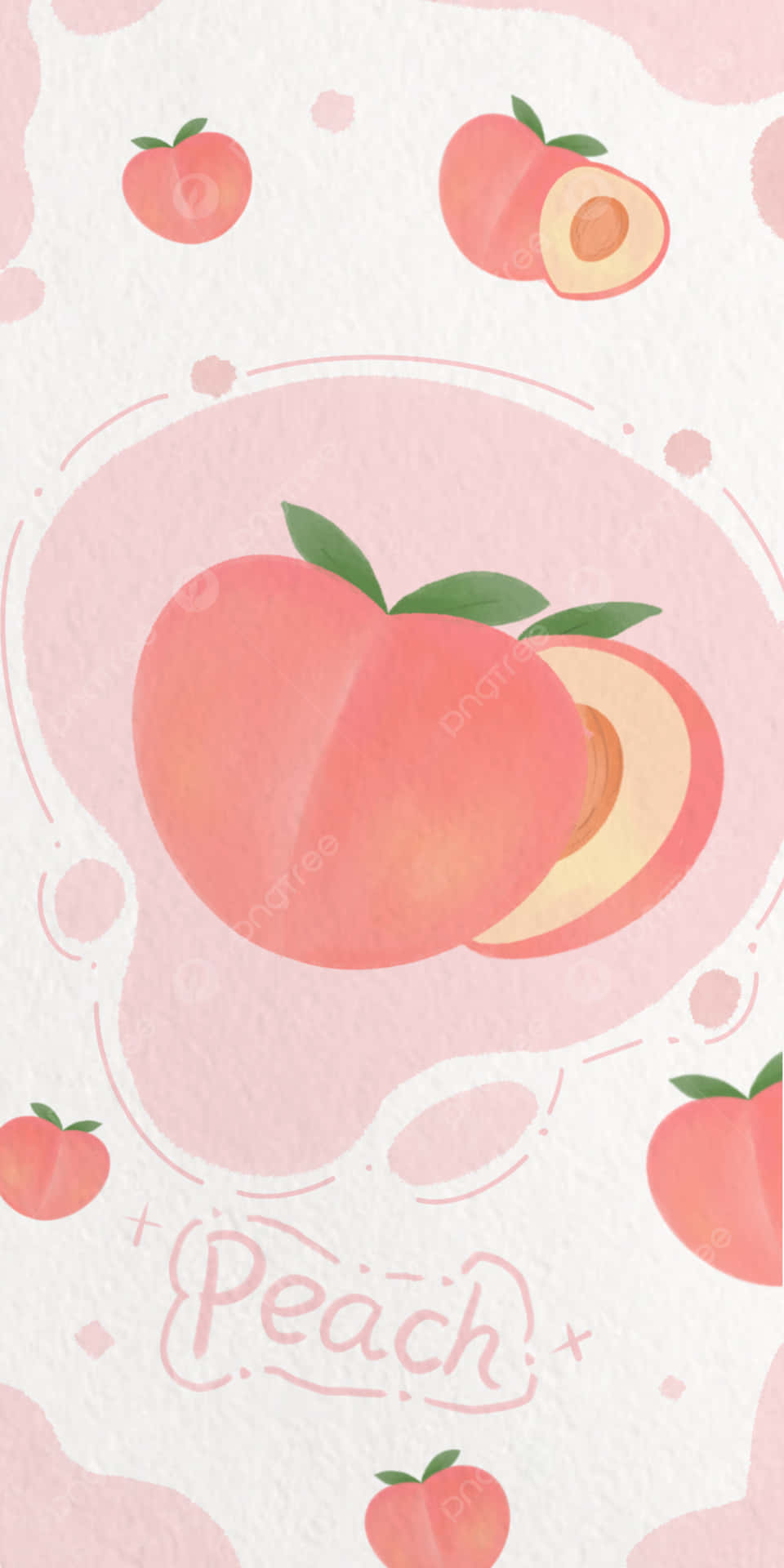 Bildeine Süße Pfirsich Auf Weißem Hintergrund Wallpaper
