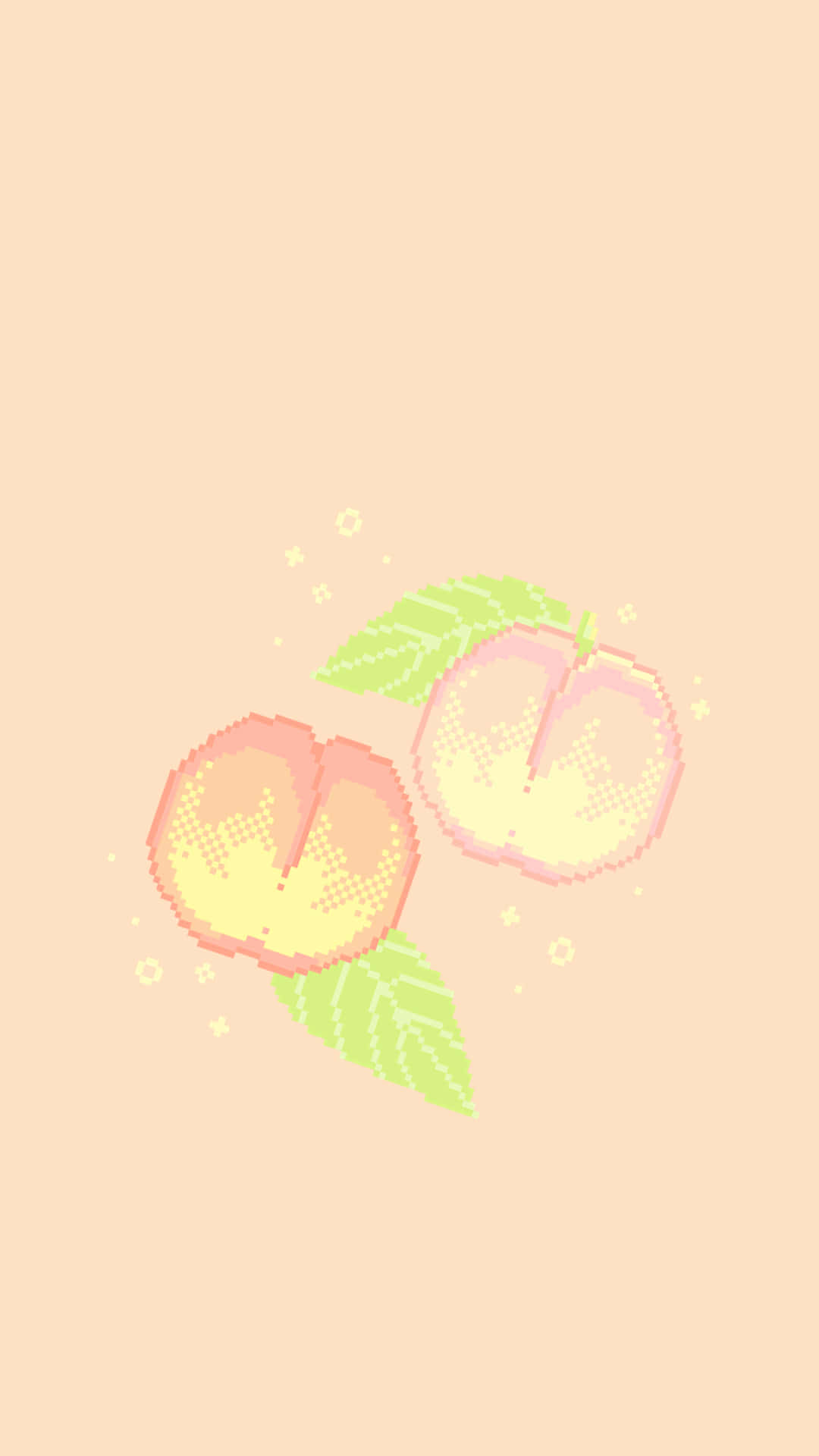 A plump, juicy peach with a sweet pink blush Wallpaper