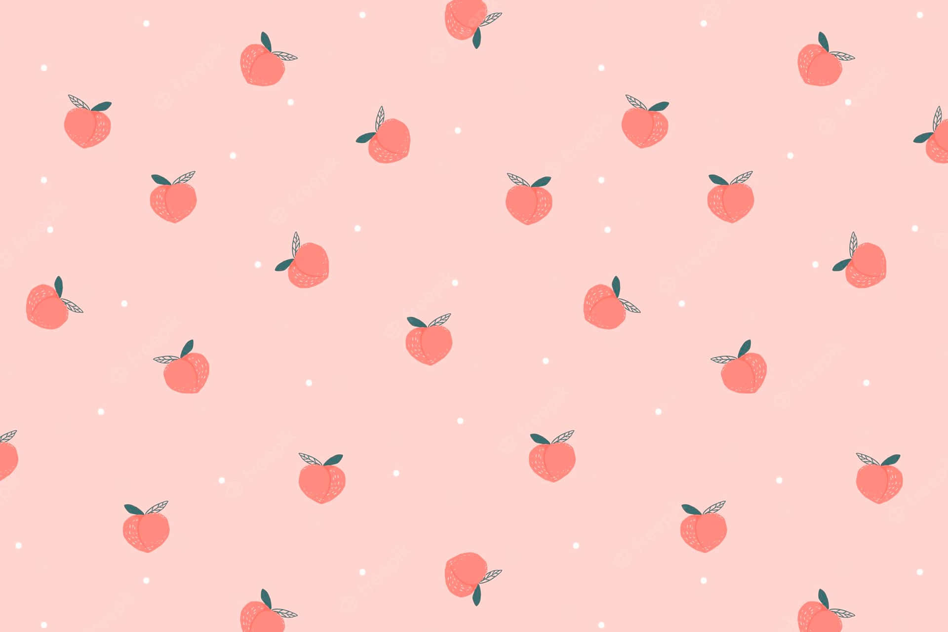 Et æblemønster på en pink baggrund Wallpaper