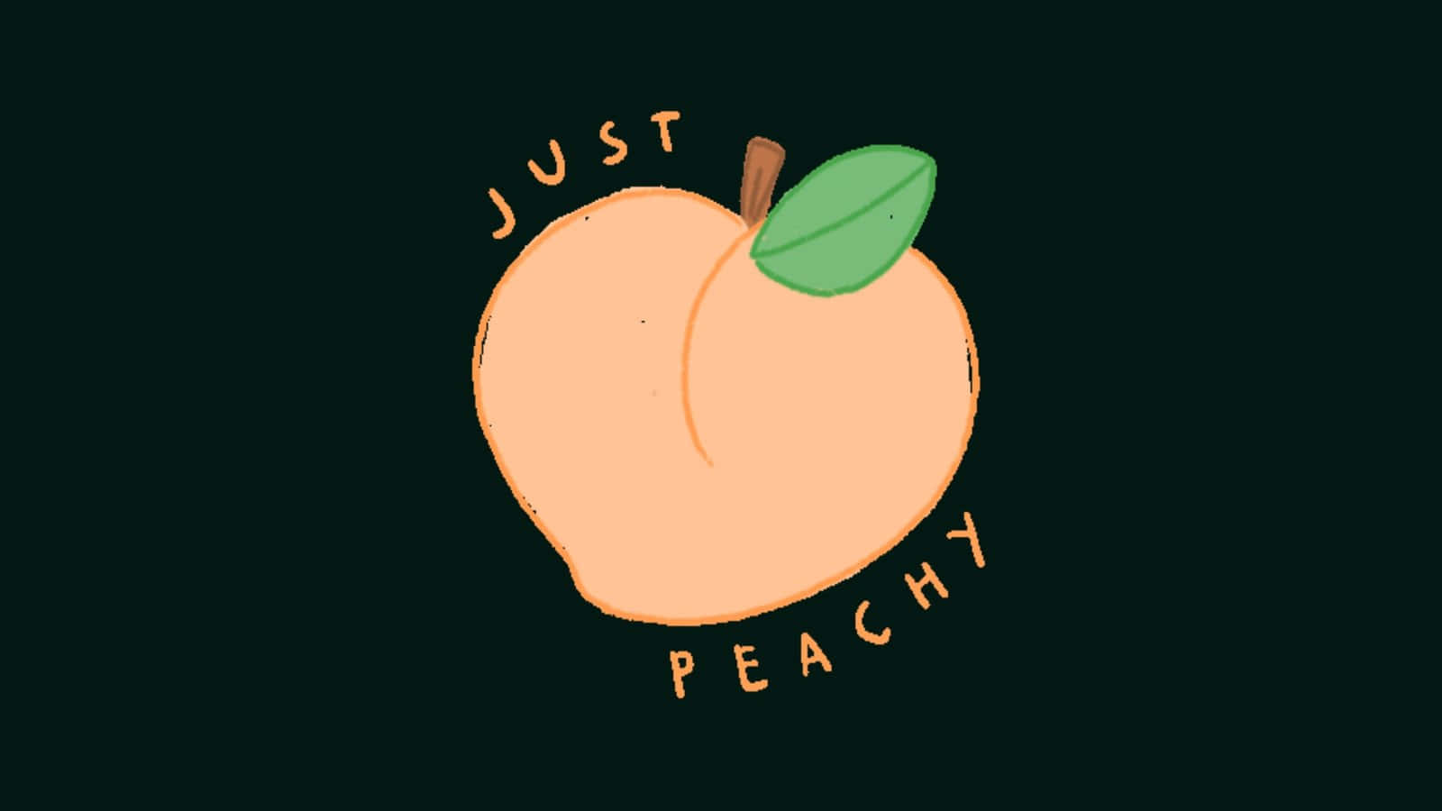 Enjoy this beautiful day with a cute peach! Wallpaper