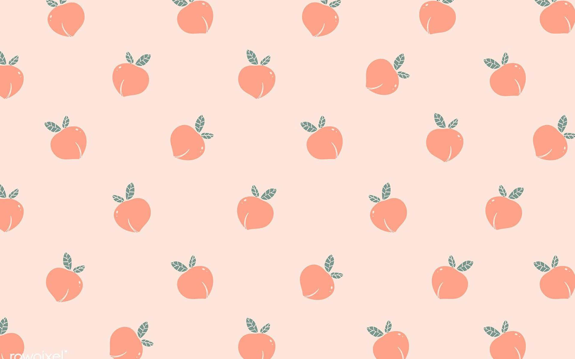 Cute and juicy peach perfect for snacking! Wallpaper