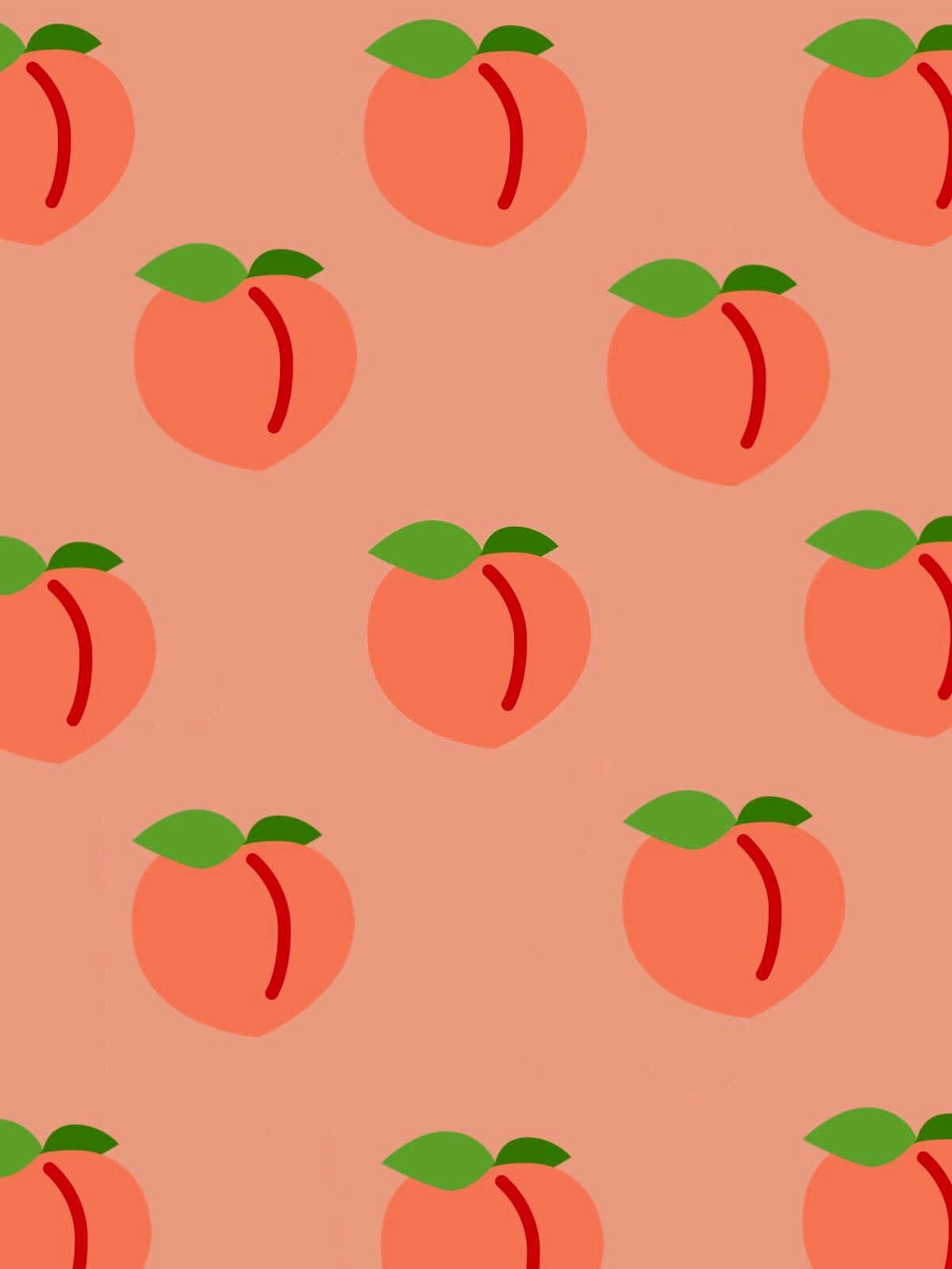 Sweet and Juicy Cute Peach Wallpaper