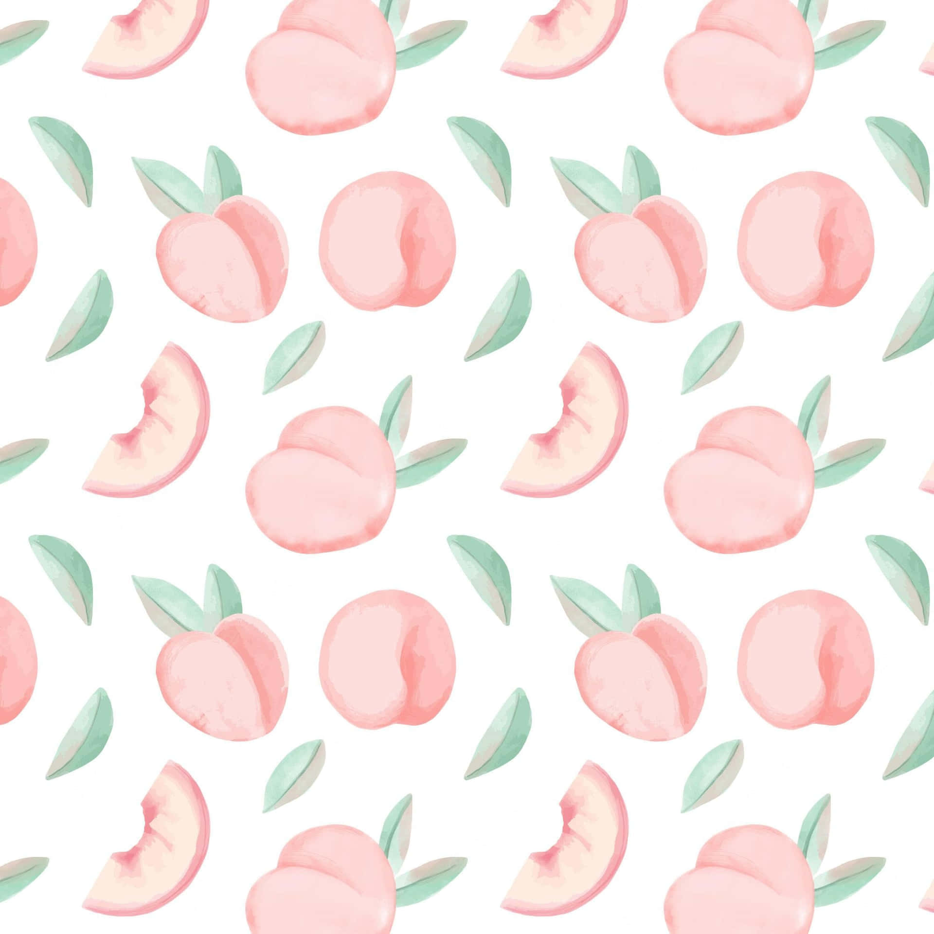 A deliciously ripe peach, just begging to be picked! Wallpaper