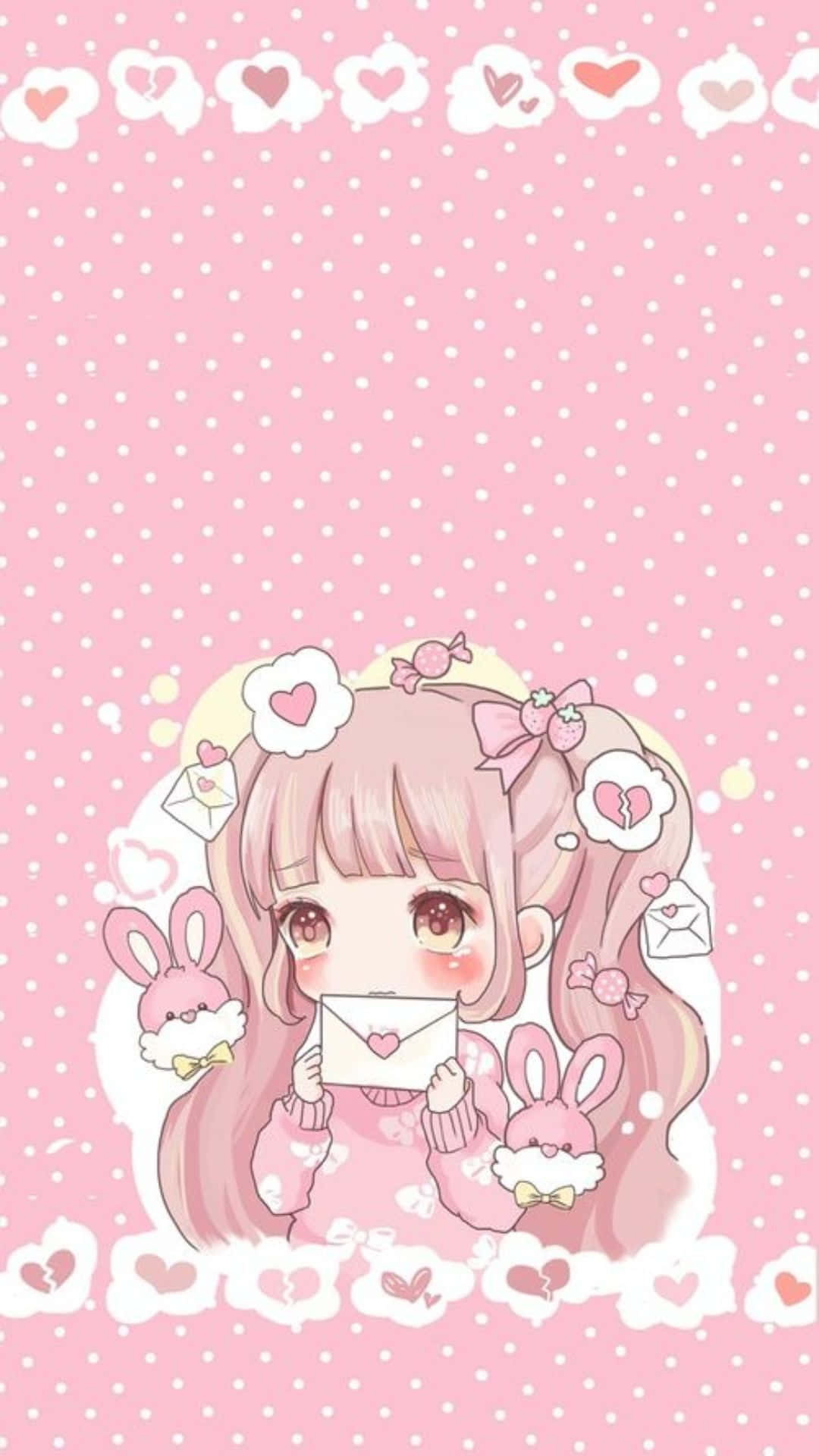 Cute Pfp For Tiktok Pink Anime Girl Wallpaper